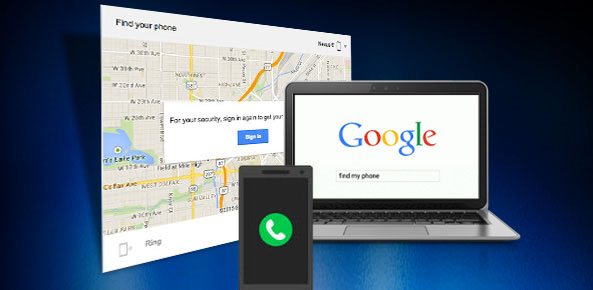 карта Гугл, смартфон и ноутбук